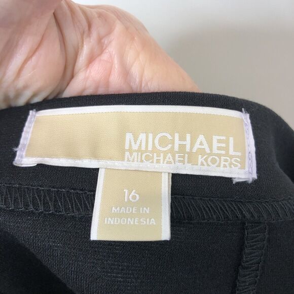 Michael Michael Kors NWT Women's Black Skirt Back Exposed Zipper Size 16 - Picture 7 of 7